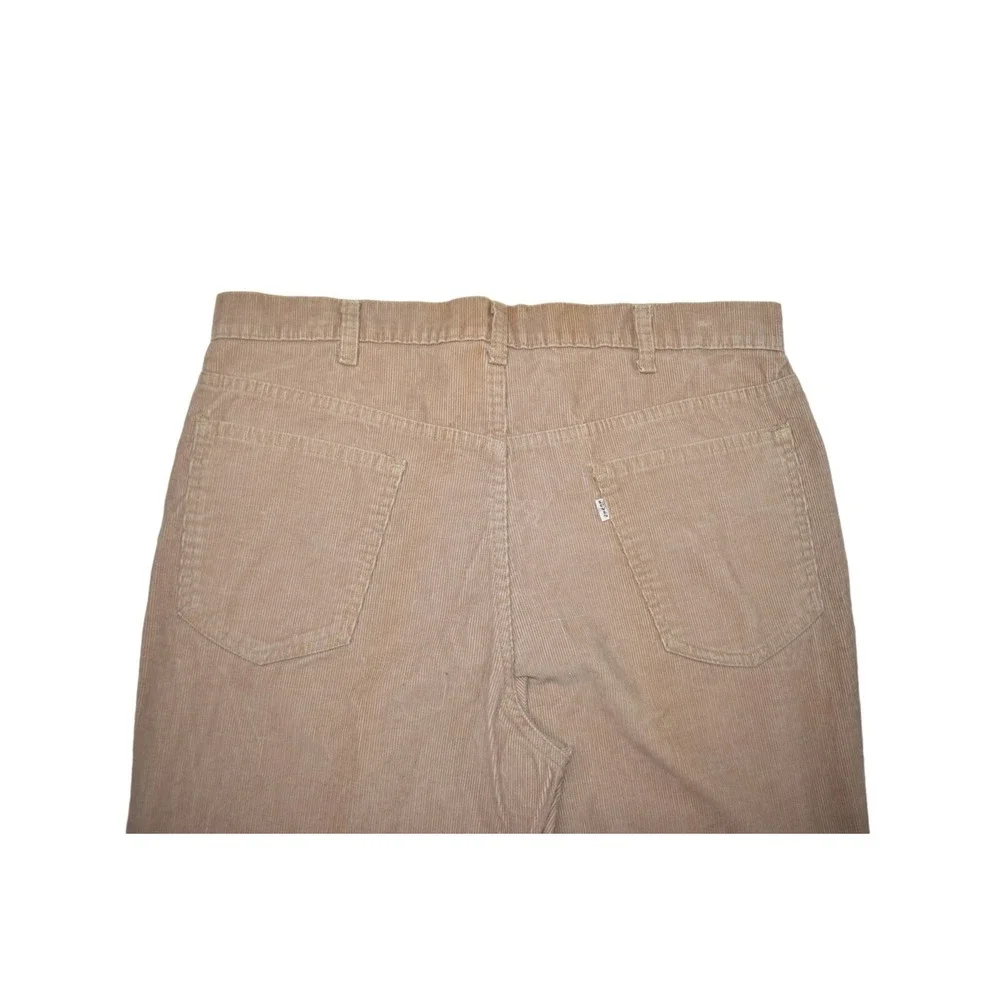 Vintage Levis Pants Mens 36x27 Khaki Corduroy 547 Bootcut Baggy For Men Workwear